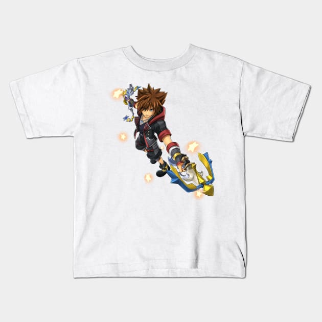 Sora KH3 Kids T-Shirt by BlazeManga